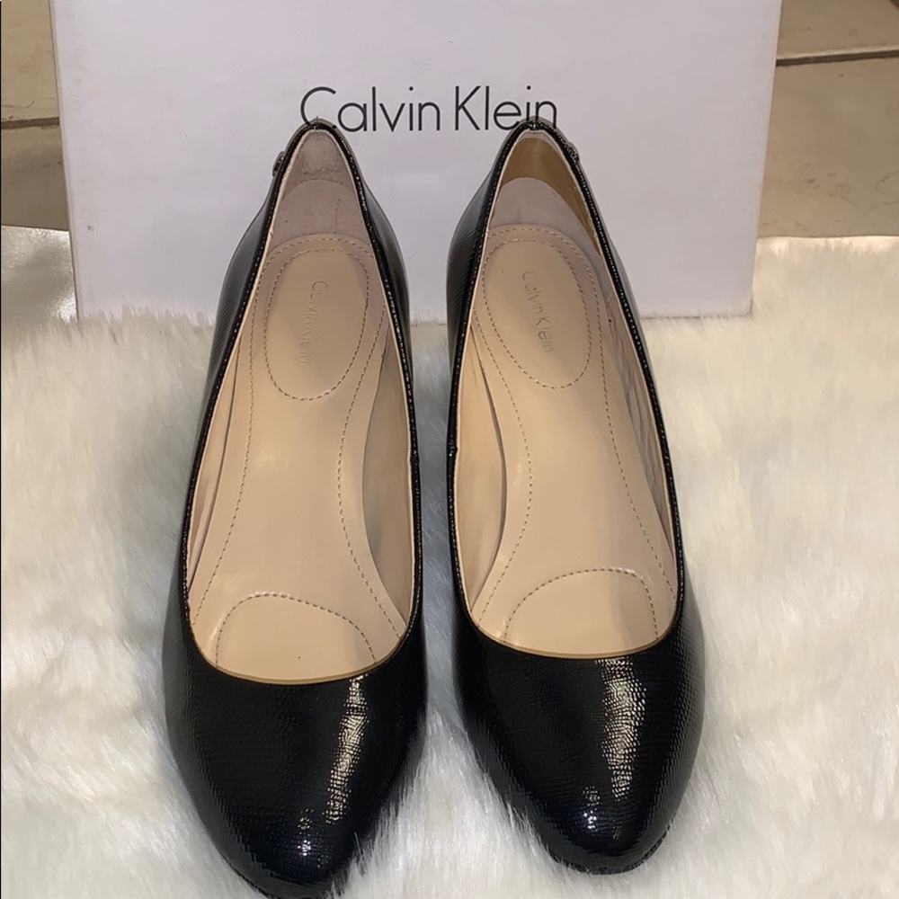 Calvin Klein Black Wedges